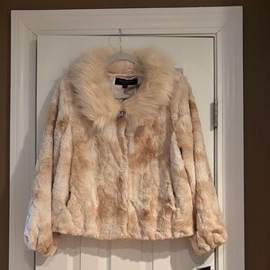 NWT Marc New York Tan to Tone Faux Fur Jacket